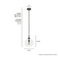 thumbnail image 6 of Hunter - High Oaks 1-light Noble Bronze, Small Pendant Light, Dimmable, Formal Style, Globe Shaped, for Bedrooms, Dining, Living Rooms - 19558, 6 of 7