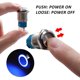 thumbnail image 4 of Botón pulsador momentáneo de 16 mm DC 12V / 24V 3A Interruptores de latón cromado a prueba de agua con anillo azul claro LED 5 piezas Kuyhfg Bienvenido a Kuyhfg, 4 of 5