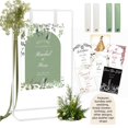 thumbnail image 1 of Soporte para letreros de boda Furosa, ajustable con paquete de diseño, blanco, 1 of 5