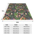 thumbnail image 3 of Honeii Forest Animals And Plants Print Fleece Blanket - Throw Blanket for Bed, Sofa, Couch, Camping, and Travel , Microplush Ultra Soft Warm Blanket-60"x50", 3 of 7