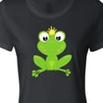thumbnail image 4 of Inktastic Cute Frog, Green Frog, Crown, Frog Prince Women's T-Shirt, 4 of 5