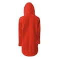 thumbnail image 6 of Hoodie Dress for Women with Pockets,Womens Casual Solid Color Hooded Top Raglan Long Sleeve Drawstring Pocket Soft Breathable Everyday Sweatshirt Orange Xl, 6 of 6