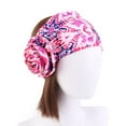 thumbnail image 3 of Women's Wide Headband Elastic Headband Large African Bandana Knotted Bohemian Headband Blue Headband Red Yoga Running Workout Sweatband Solid Color Girl Hair Accessory, 3 of 3