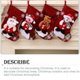 thumbnail image 2 of Inteprter Copo de nieve Medias navideñas Dulces Frutas Bolsa Titular Árbol de Navidad Elk Goodie Bag Colgante Tamaño mediano Escaparate Kits de decoración para fiestas Alce, 2 of 6