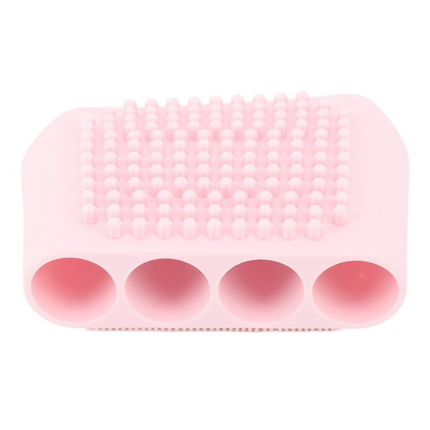 Cepillo de baño de masaje Cepillo de baño de masaje Cerdas finas operadas manualmente Agradable para la piel con cuatro correas para los dedos Depurador corporal de silicona ANGGREK Otros