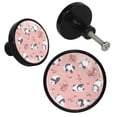 thumbnail image 2 of 4 Pcs Panda Knobs for Kitchen Cabinet Cupboard Dresser Bookcase Drawer Pulls Handles Round Home Decor, 2 of 5