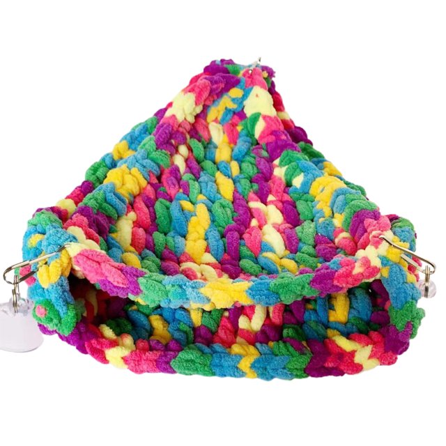 CSChome Hanging Reptile Bed Reptile Hammock Strong Suction Cups Soft Double-Layered Gecko Chameleon Swing Hanging Bed