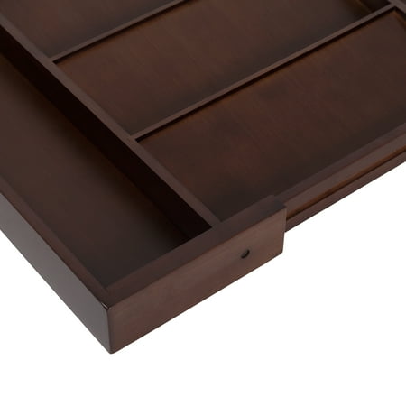 Honey-Can-Do - Expandable Kitchen Drawer Organizer Tray - Walnut