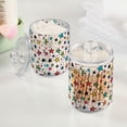 thumbnail image 2 of Yayeee 2 Pack Qtip Holder Bathroom Cotton Swab Canister with Lid Clear Dispenser Set, Green Stars, 2 of 6