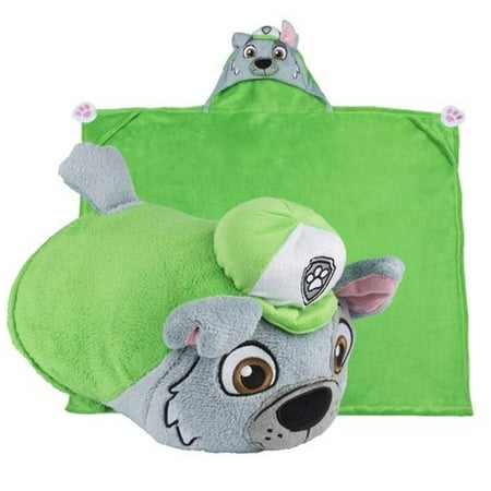 COMFY CRITTERS - NICKELODEON PAW PATROL - ROCKY HUGGABLE HOODED BLANKET - Walmart.com