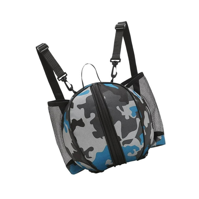 Sac à Dos de Basketball Imperméable avec Poches en Filet, Grand Filet pour Football Volleyball Bleu