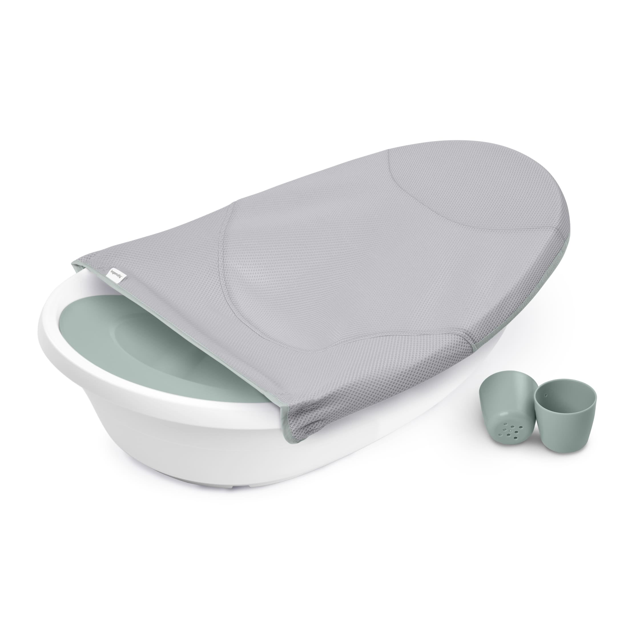 Ingenuity Room to Soak 4-in-1 Baby Tub, 4 Stages of Use, Supportive Sling, OM+