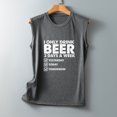 thumbnail image 4 of DailyTrove Women's "I Can't Breathe Without Beer" Graphic Tank Top - Cotton-Blend Casual Daily & Lounge Wear, Humorous for Outings, 4 of 5