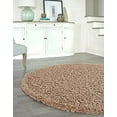 thumbnail image 5 of Unique Loom 3136694 8 ft. 2 in. x 8 ft. 2 in. Solid Shag Round Rug, Cocoa, 5 of 5