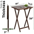 thumbnail image 2 of XPOPR Portable Collapsible TV Snack Tray Table Desk Serving Stand, for Home, Living Room, Dorm, and Office, Honey Oak (4 Pack), 2 of 6