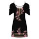 thumbnail image 4 of ICHUANYI Clearance Women‘s Summer Dresses Print Short Sleeve Off Shoulder Round Neck Dress(Black, XL) ICHUANYI WER2023080915405, 4 of 5