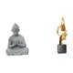 thumbnail image 1 of Estatua de arte abstracto de Buda mono, figura de resina, escultura de Sun Wukong, miniatura coleccionable decorativa para hotel, patio, casa, oficina, 1 of 8