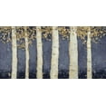 thumbnail image 2 of Wiens, James 14x9 Black Ornate Wood Framed with Double Matting Museum Art Print Titled - Magnificent Birch Grove Indigo Crop, 2 of 4