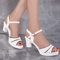 thumbnail image 7 of NOKIO Women'S High Heel Sandals Fashion Womens Breathable Lace Up Shoes Heels Casual Sandals Women High Strappy Chunky Block Square Toe Sandals Wedding Dress Shoes, 7 of 7
