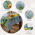 thumbnail image 5 of Spring Sunflower Table Cloth Waterproof Tablecloths, Bee Wooden Grain Country Rustic Tablecloth Dining Table Cover for Kitchen Party Tabletop Outdoor, Rectangle Tablecloth 52x70 Inch, 5 of 9