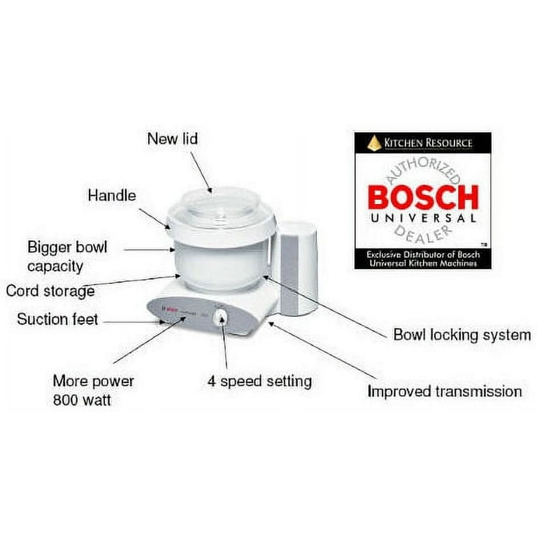 Bosch MUM6N10UC Universal Plus Stand Mixer, 800 Watt, 6.5-Quarts, White