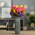thumbnail image 6 of Leelie Ceramic Patterned Bellied Round Vase, 6 of 8