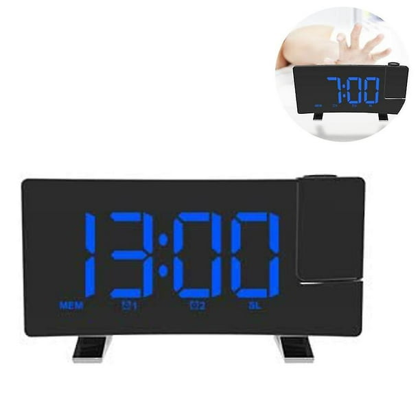 Reloj despertador de proyeccion radio reloj digital con cargador USB atenuador de brillo de rango completo de 0 100 reloj despertador doble para personas que duermen mucho rep YONGSHENG 8390614068810 ...