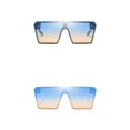 thumbnail image 1 of 2 Piezas De Sol Marcos Tamaño Lentes Tintadas 400 Gafas Azules SM SunniMix Gafas de sol de rectángulo de moda, 1 of 8