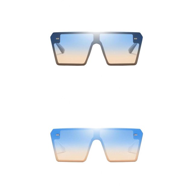 2 Piezas De Sol Marcos Tamaño Lentes Tintadas 400 Gafas Azules SM SunniMix Gafas de sol de rectángulo de moda