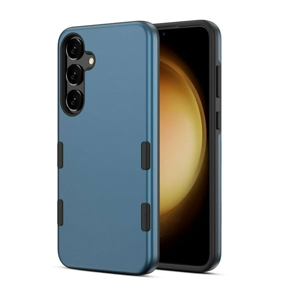 Echelon Bravo Series Phone Case for Samsung Galaxy S24, Slim Shockproof Protective Durable Armor Drop Protection Rugged Cover with Non-Slip Grip (Navy Blue)