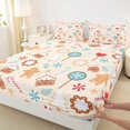 thumbnail image 3 of Manfei Xmas Gingerbread Man Bed Sheets,Happy Christmas King Sheets,Candy Cane Sheet Set For Kids,Ultra Soft Home Decor,4-Piece, 3 of 7