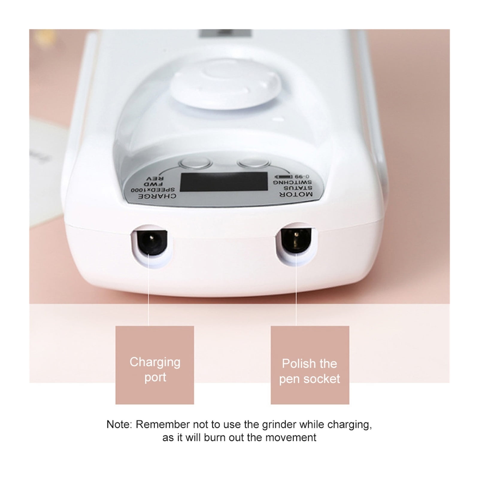 35000RPM Nail Drill Machine With HD LCD Display, Rechargeable Nail Master For Manicure, Portable Nail Drill Milling Machine ,Low Noise
