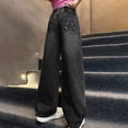 thumbnail image 5 of LWNYDPLSD Girls Baggy Jeans Straight Wide Leg Casual Denim Pants for Kids Y2k Distressed Vintage Denim Jeans Fashion Streetwear for Teens Girl, 5 of 8