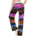 thumbnail image 5 of Women's Striped Ethnic Pajama Pants, Casual Pajama Bottoms Lounge Pants Wide Leg, 5 of 7