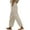 Beige, variant on Women's Casual Pants for Everyday Wear Comfortable Long Pants with Side Pockets and Back Pockets Ideal Spring Summer Outfits
