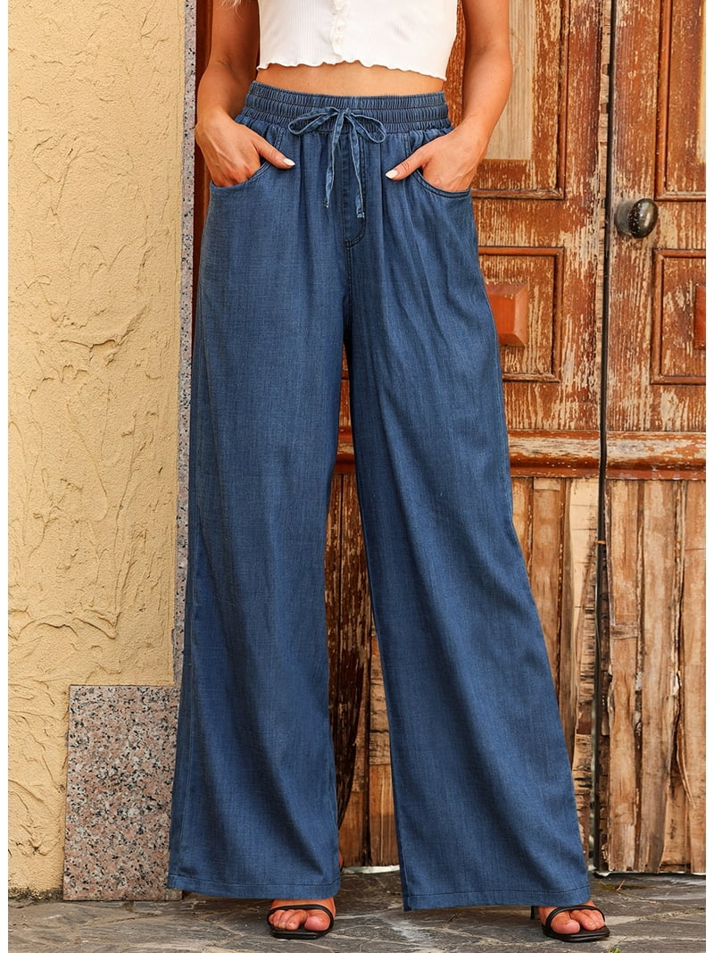 【Anyone more】Sendi Summer Washing Wide Denim Pants Vintage Washing Wide Leg Denim Pants CN14 - Korean Women's