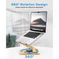 thumbnail image 2 of Soporte para laptop LOXP ajustable, giratorio 360° y plegable para 10-16", 2 of 6