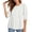 White, variant on Cute Tops for Women Summer Teen 3/4 Sleeve Crew Neck Circle Tops - Side Pocket for Boho Pink S