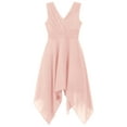 thumbnail image 3 of LiiYii Flower Girl Flowy Ruffle Chiffon Dress Wedding Bridesmaid Holiday Beach Dresses Pink 10, 3 of 7