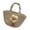B, variant on Women's Handwoven Cotton Tote Bag, Lightweight Casual Women Handbag, with 3D Flower Decor, for Picnic, Vacation, Shopping and Daily Outfits