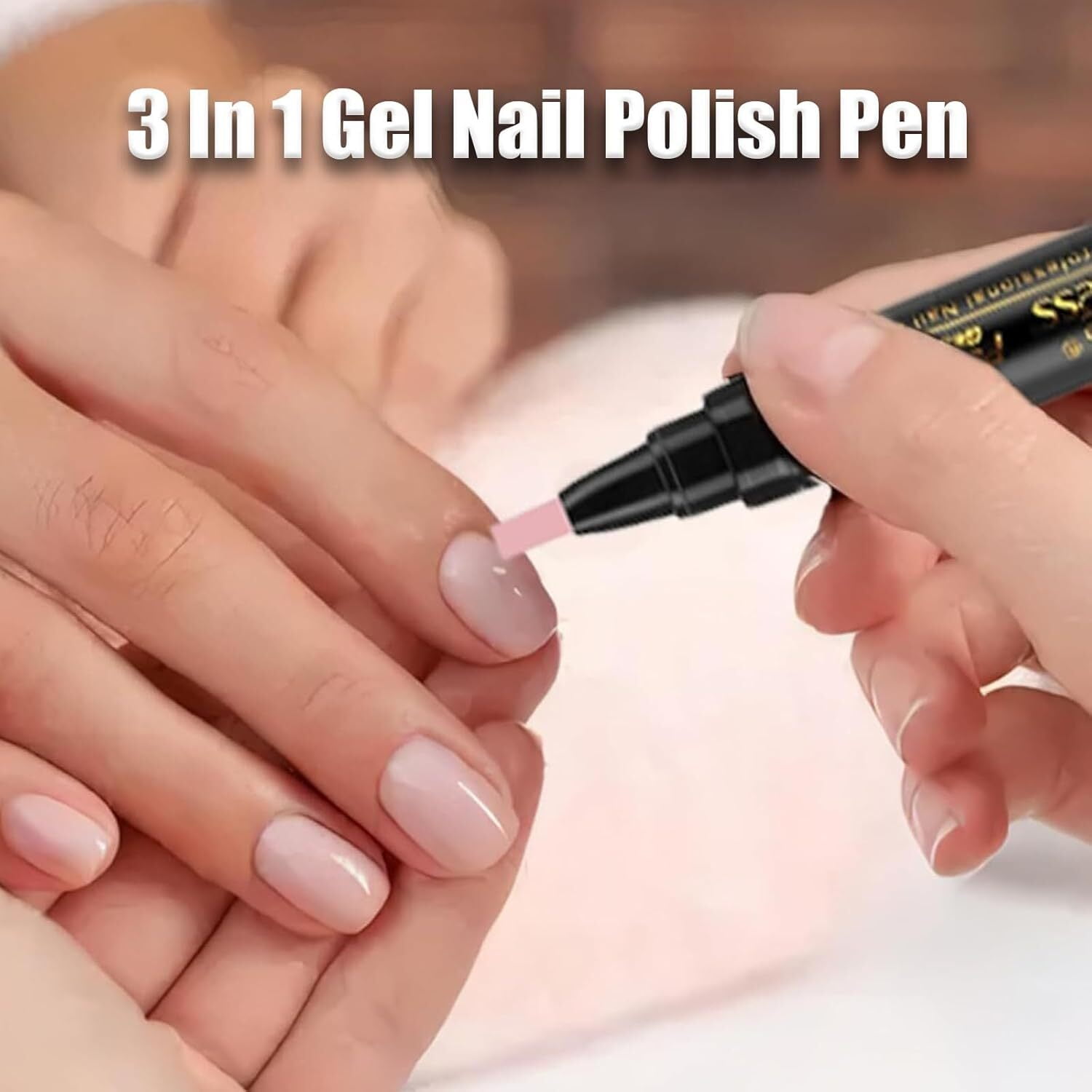 Non UV Gel Nail Pen Set – 6 Colors per Set, One Step DIY Nails Varnish Pen, 3 in 1 Quick Dry Nail Polish Pens,Colorful Gel Pens for DIY Nail Art, Easy Nail Polish Pen for Women Girls