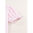 thumbnail image 4 of POGLIP Women's Pink Floral Smocked Puff Sleeve Blouse, 4 of 6