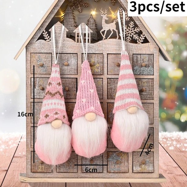 New Forest-Mini muñeca de Navidad para niños, colgante de árbol de Navidad, decoración para el hogar, muñeco de Gnomo, regalos de Año Nuevo, 2023