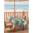 thumbnail image 2 of Outdoor Tablecloths with Umbrella Hole & Zipper, Tropical Palm Tree Tablecloth Rectangle 60x84 Inch, Olive Green Plants Coastal Leaf Beach Waterproof Table Cloth, Patio/Pool/Picnic Table Covers, 2 of 8