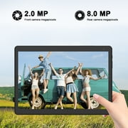Tablet 10.1 Inch Android 12 OS Tableta, 2 in 1 Tablets with Keyboard, Mouse, Case, Stylus, Tempered Film, 32GB ROM+2GB RAM, 8MP Dual Camera, Quad Core Processor, 6000mAh Battery, 1280 * 800 FHD Tab