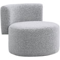 thumbnail image 1 of Meridian Furniture Como Fauteuil d'Appoint en Tissu Bouclé Gris, 1 of 7