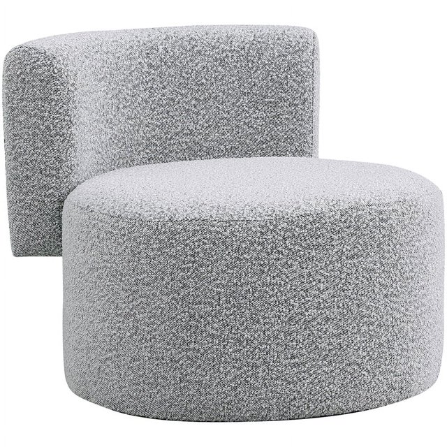 Meridian Furniture Como Fauteuil d'Appoint en Tissu Bouclé Gris