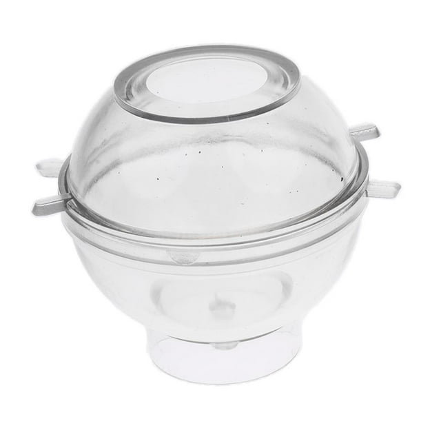 veasfak Round Sphere Ball Shape Plastic Candle Mould Mold for Candle Making 8cm