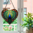 thumbnail image 5 of Peacock Window Hanging Stained Glass Chirstmas, Peacock Suncatchers for Windows Stained Glass, 5 of 7
