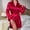 Red, variant on Voncos Plus Size Satin Robes for Women Soft Long Sleeve Nightgown Sleepwear Pajamas
